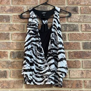 A. Byer Zebra Print Sleeveless Blouse
